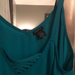 torrid Tops - Turquoise layering Cami with detailed neck torrid Tops - Turquoise layering Cami with detailed neck